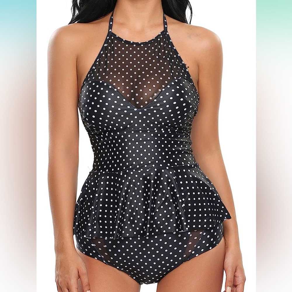 Avidlove Women's Tankini Set V-Neck Ruffle Layered Two Piece Swimsuit!!! 🤩